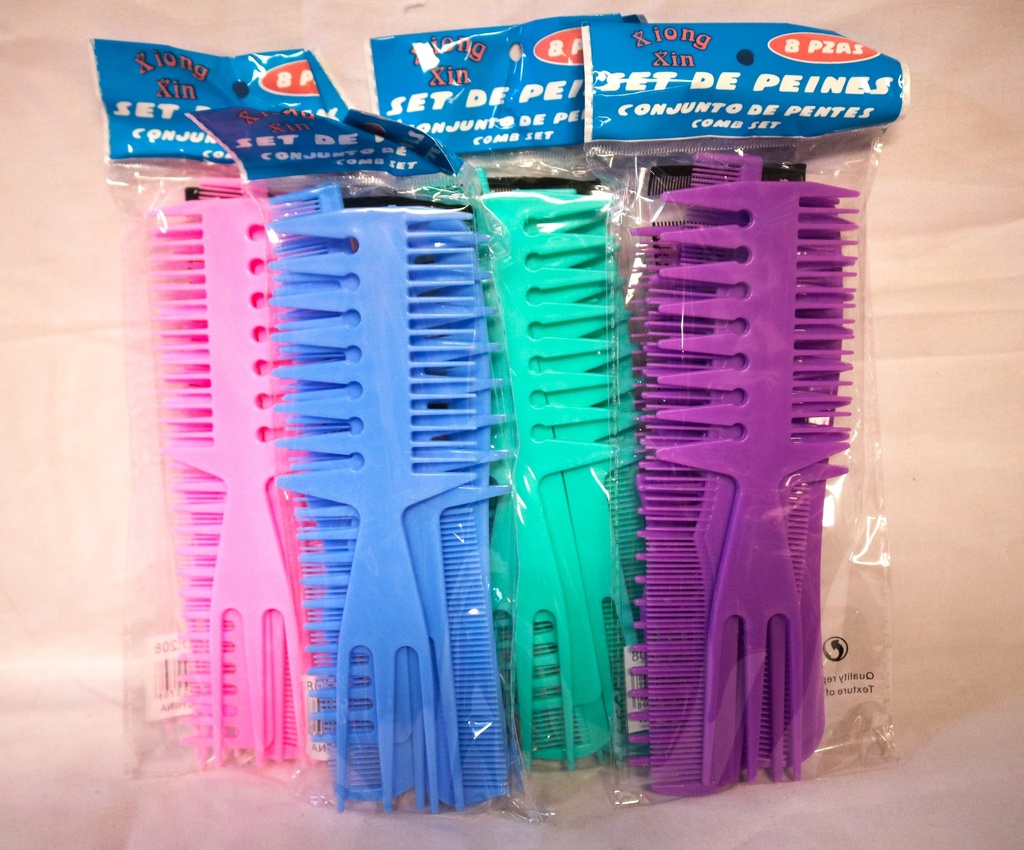 Comb Set 8Pc Plastic #208 27070-4