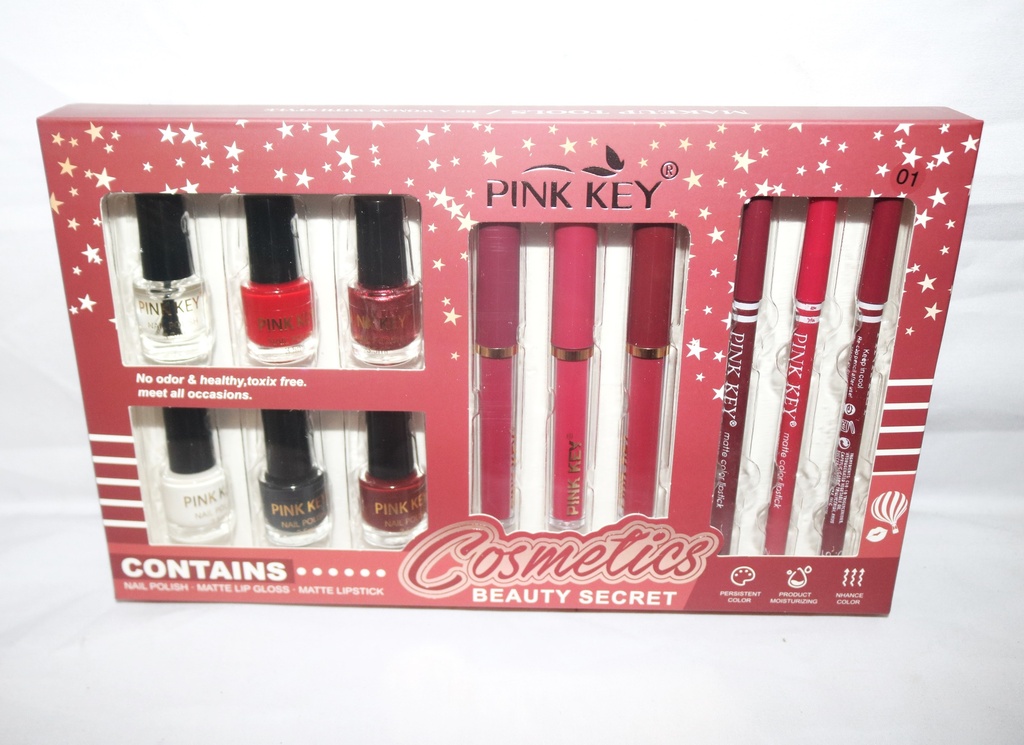 [BC0405] Cosmetic Pink Key Beauty Set 28609-1