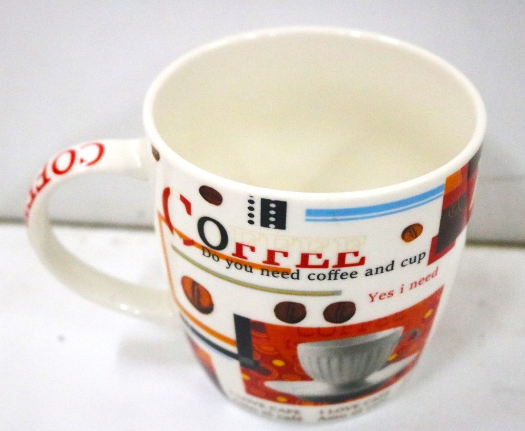 [VI8427] Ceramic Mug "Coffee" Word Handle 370Ml XD83-2