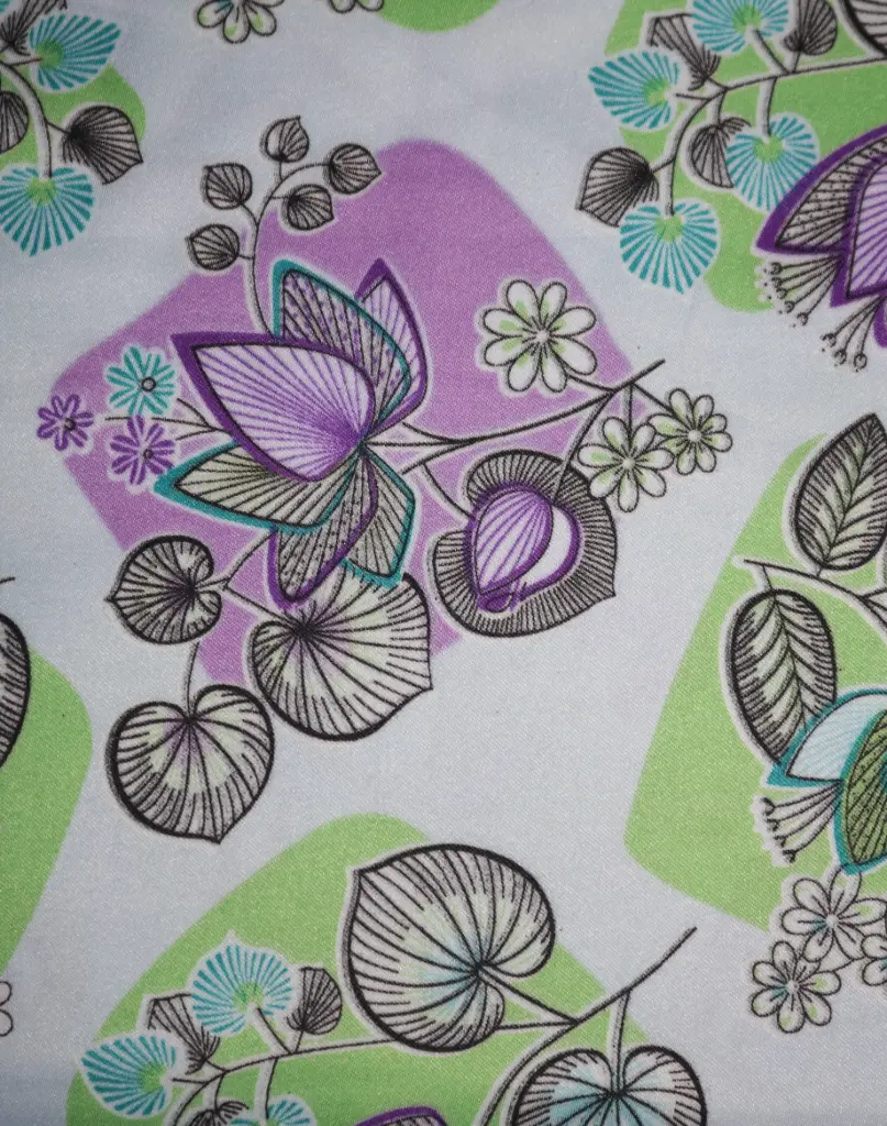 Fabric Printed Satin Velvet: Design #27614