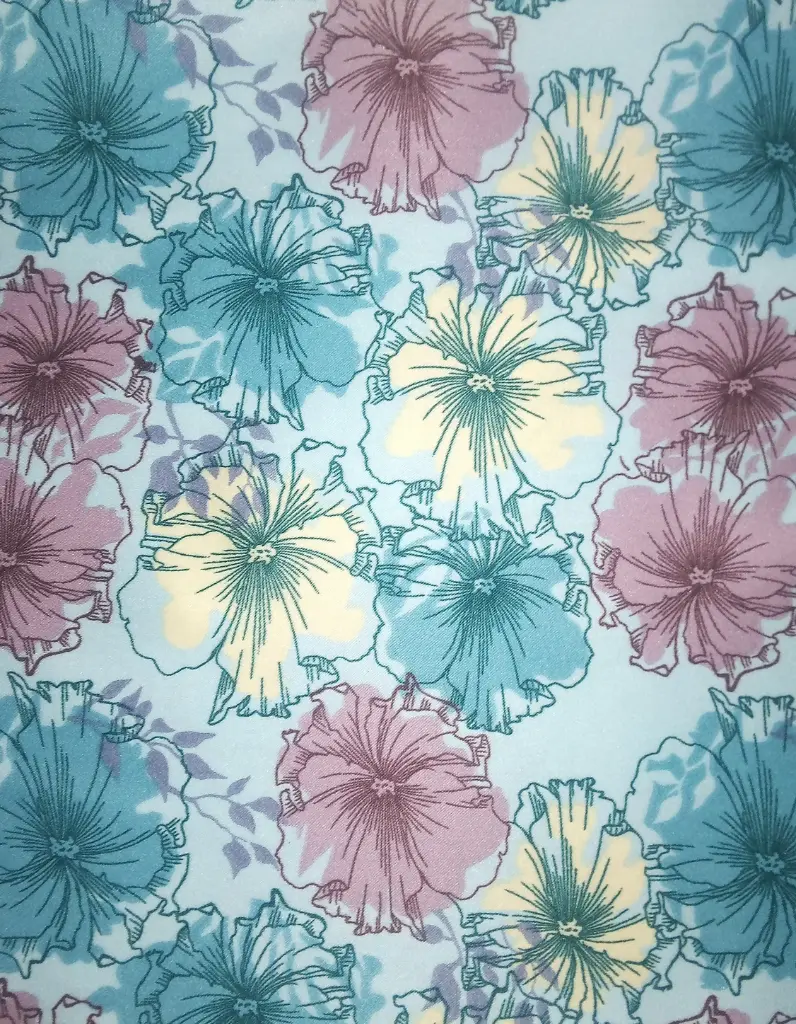 Fabric Printed Satin Velvet: Design #6034