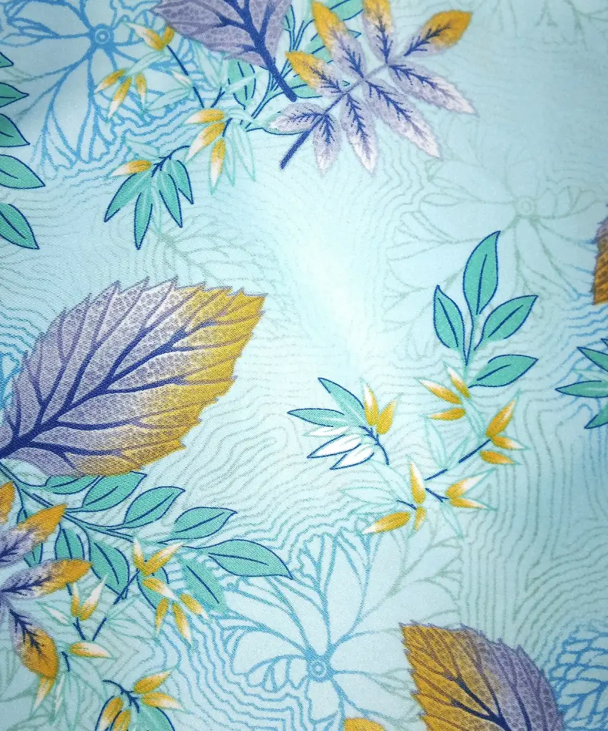 [FC5998-27558] Fabric Printed Satin Velvet: Design #27558