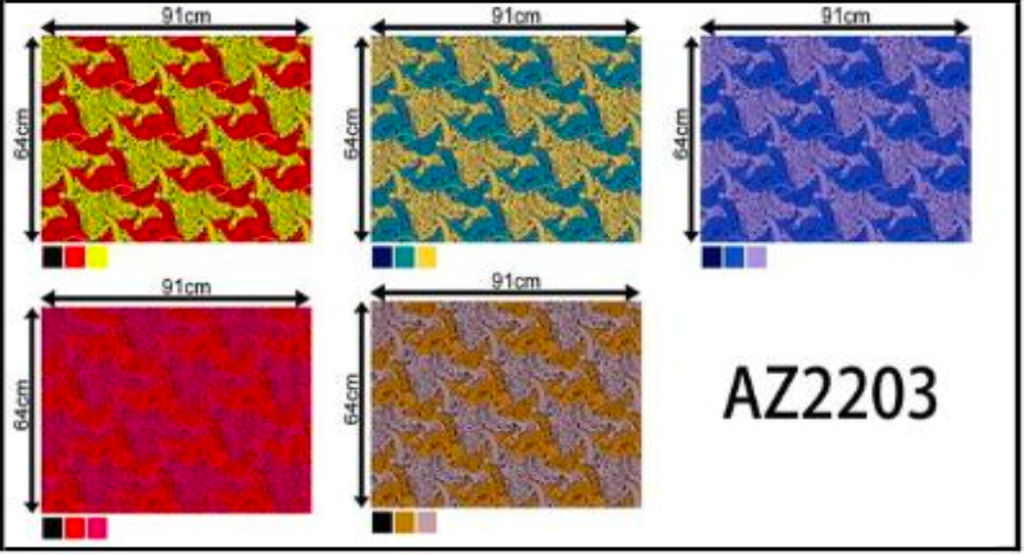 [FC0214-AZ2203] Fabric Jumping Fish 35/36" AZ2203
