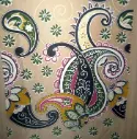 Fabric Printed Satin Velvet 58'' : Design #7217