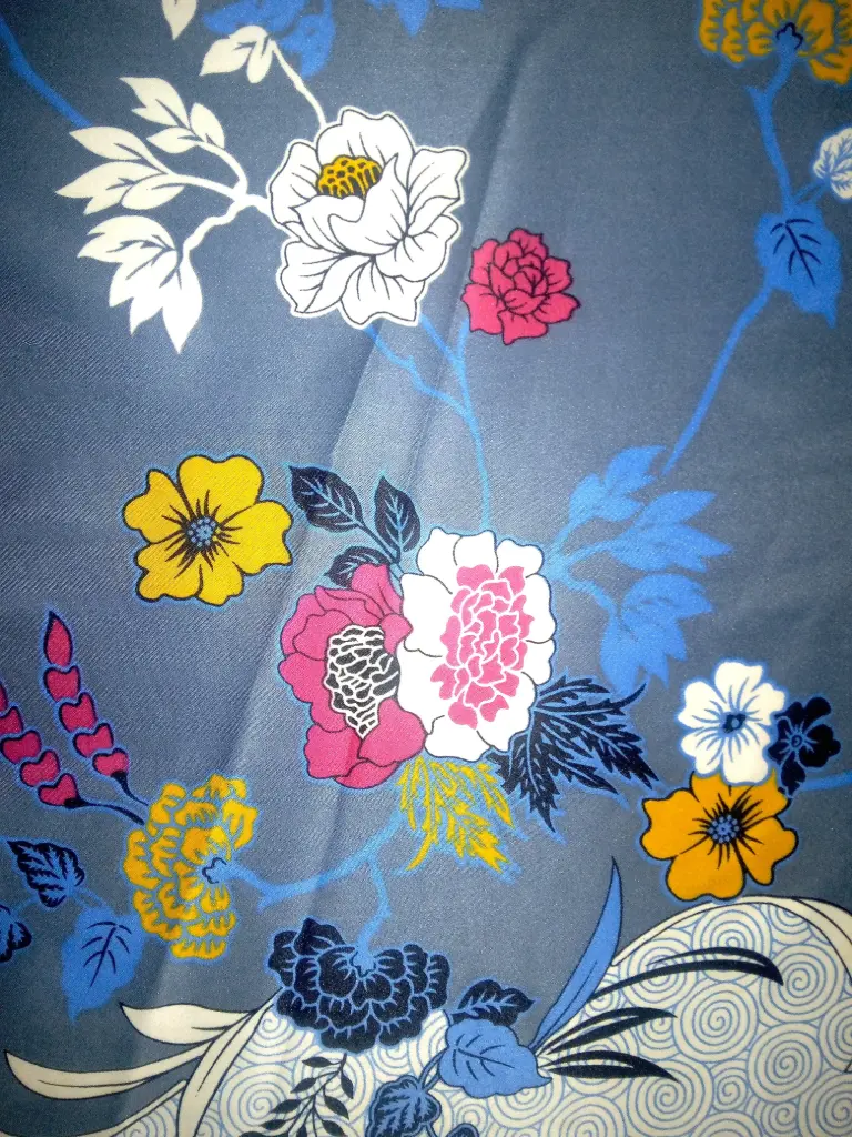 [FC5999-7320] Fabric Printed Satin Velvet 58'' : Design #7230