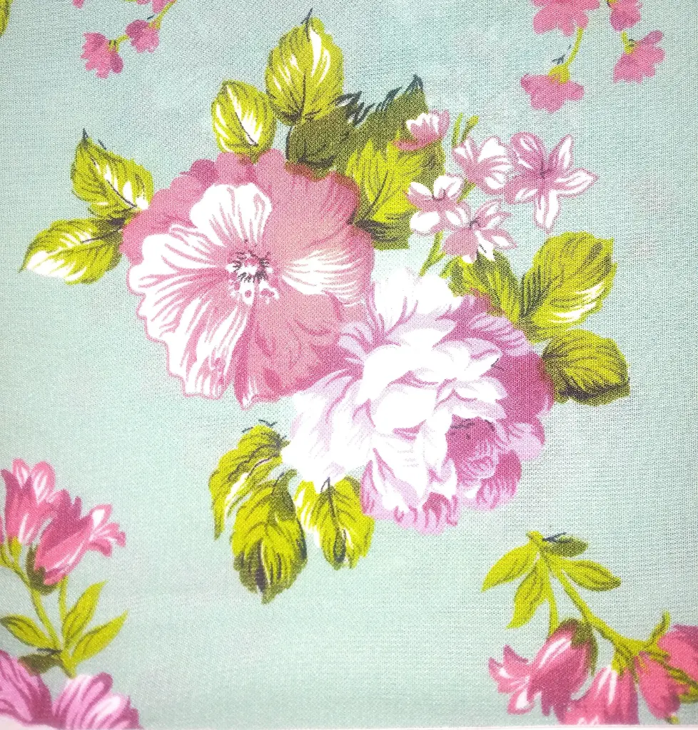 [FC5998-193464] Fabric Printed Satin Velvet: Design #193464