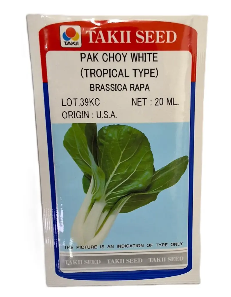 Seed Takii Chinese Green Pakchoi Wht Trop 20 332385 