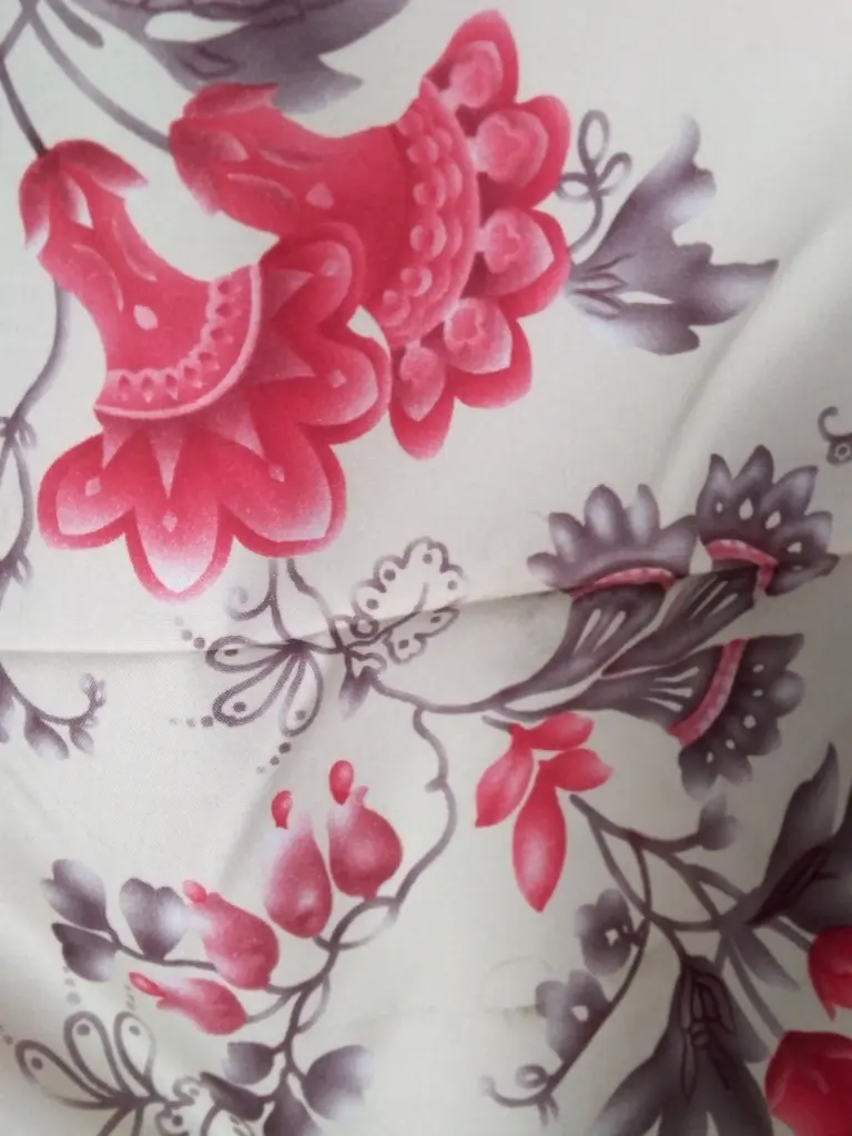 [FC5390-8164] Fabric Printed Polyster Satin 58" D#8164