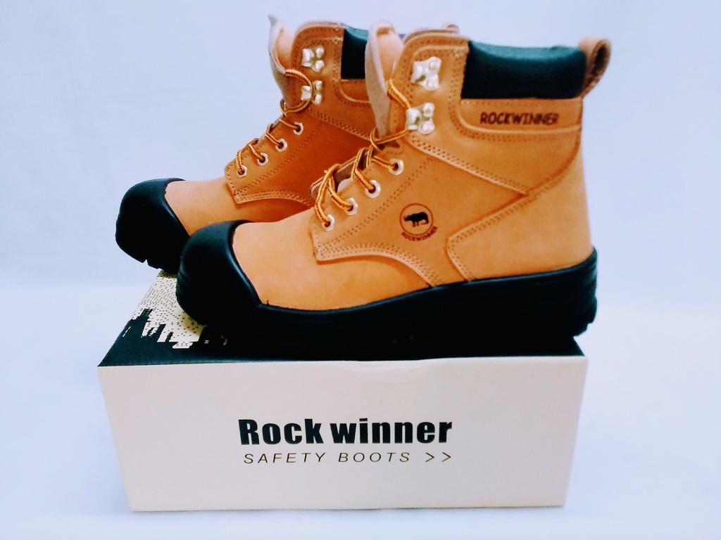 Boot Rockwinner Safety L/U Tan 8111 Sz6-12 (7)