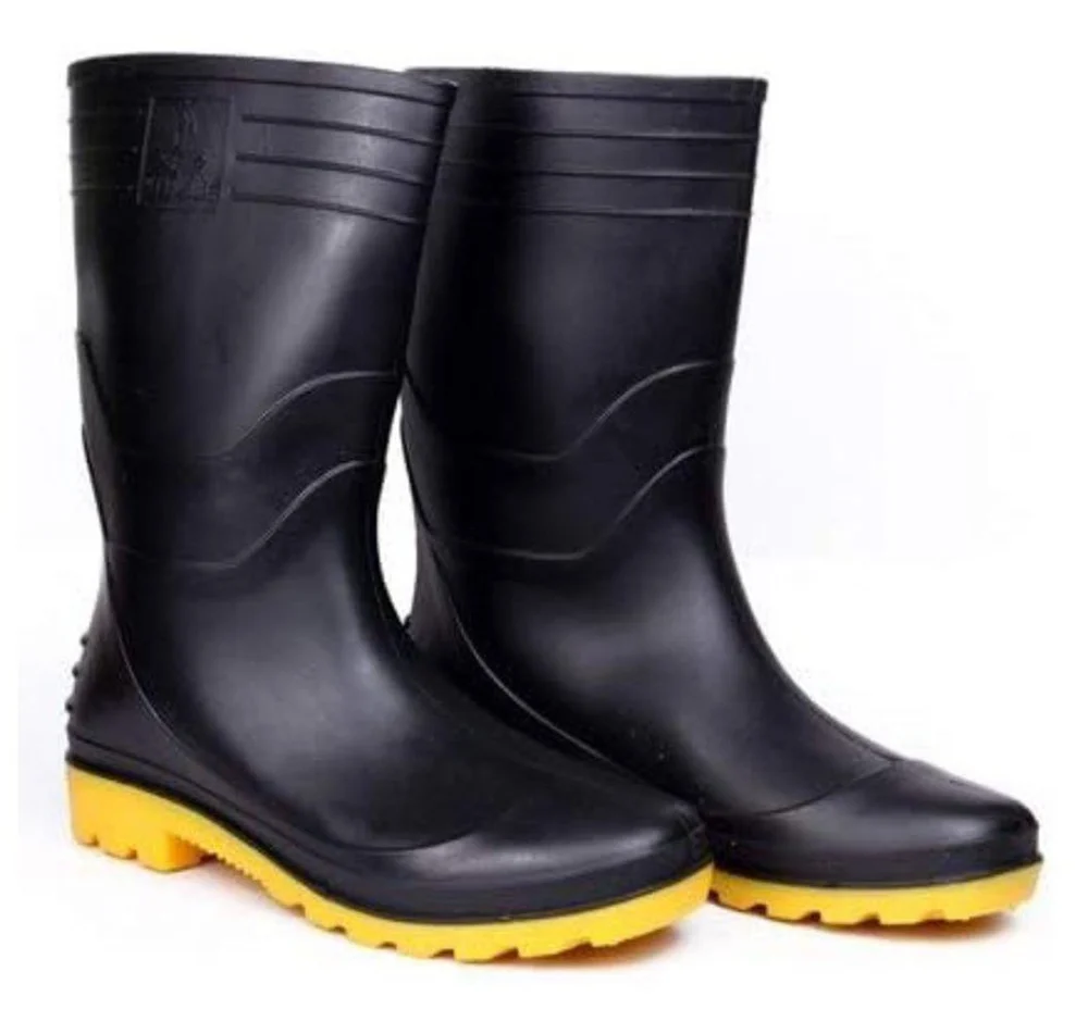 [SW3119] Gumboot Pair Safety Welcome Blk Sz:07