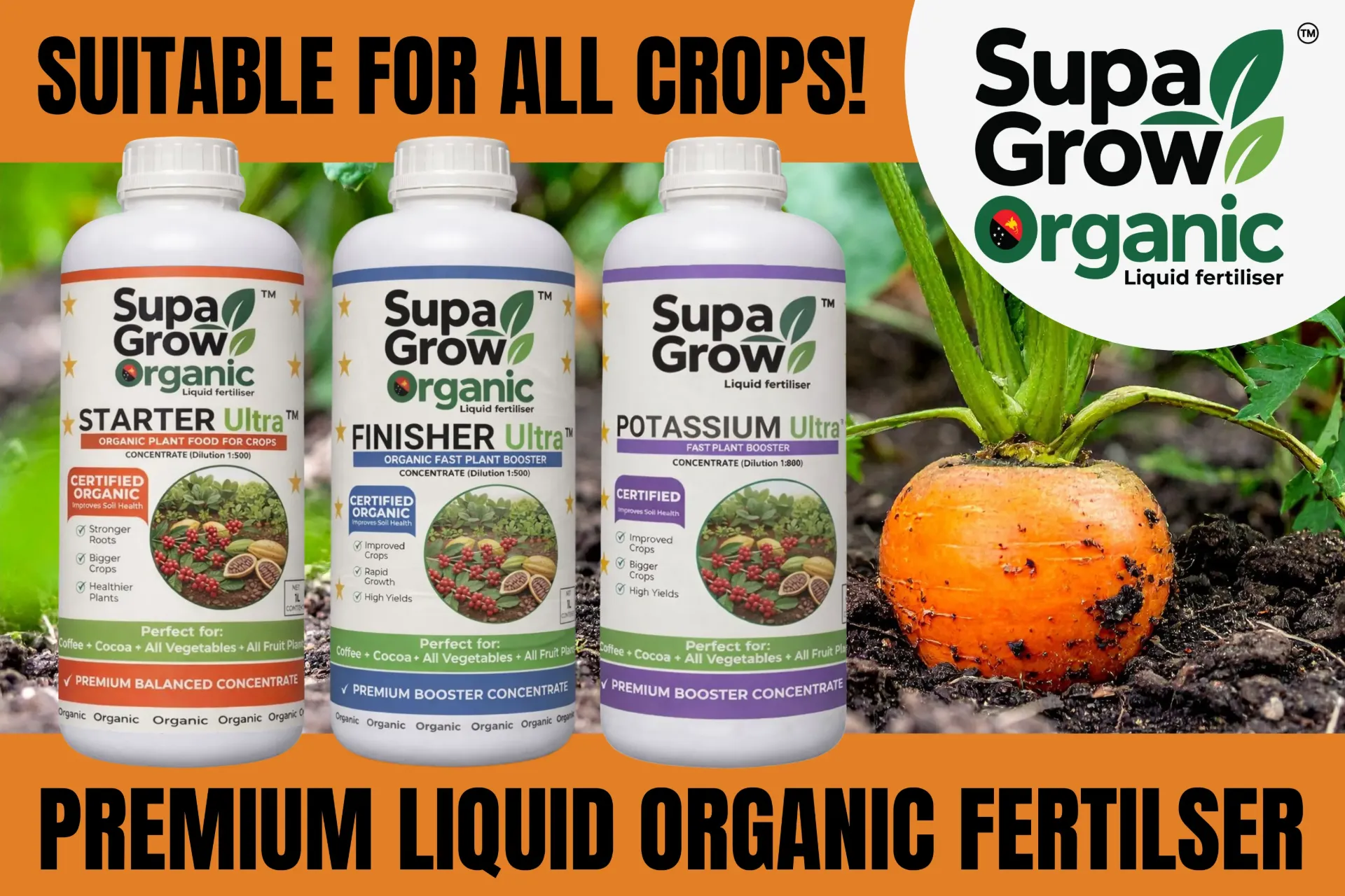 [SG0114] Supa Grow Organic POTASSIUM Ultra Liquid Fertilizer 1lt