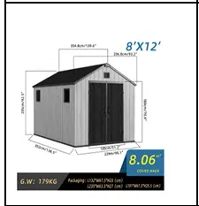 [VI8578] Shed Apex Granite 8x12