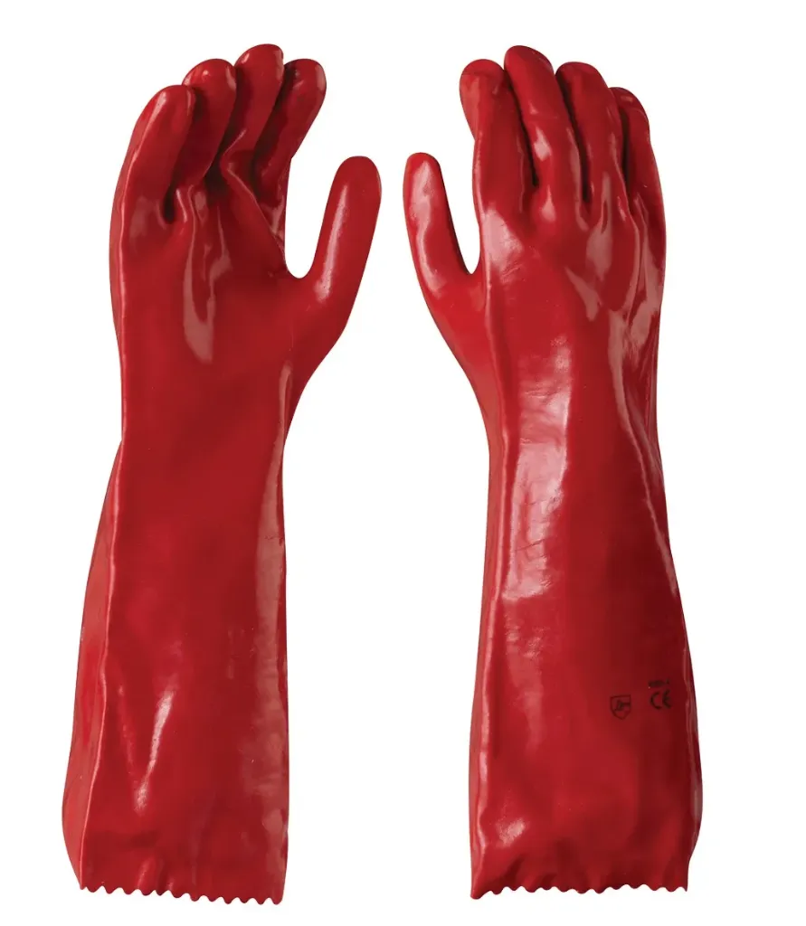 [SW0175] Gloves PVC Chemical Red 45cm