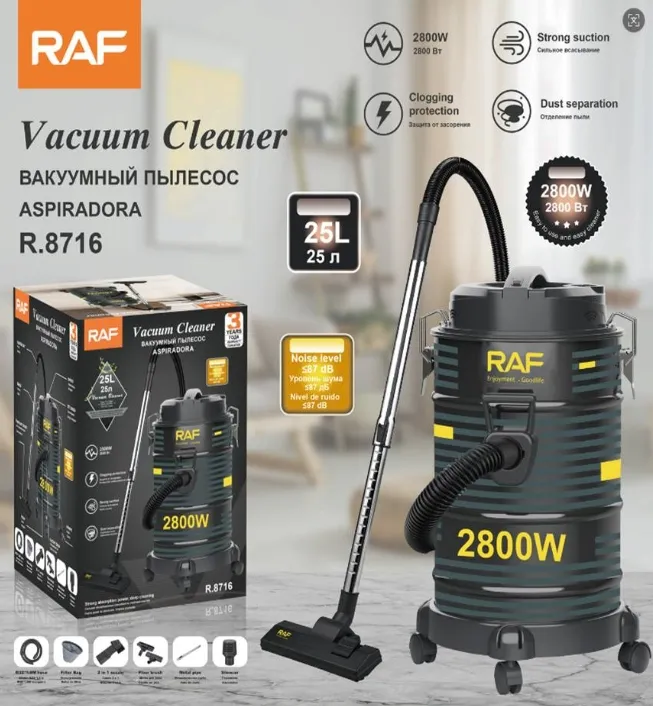RAF Vacuum Cleaner 2800W 25L