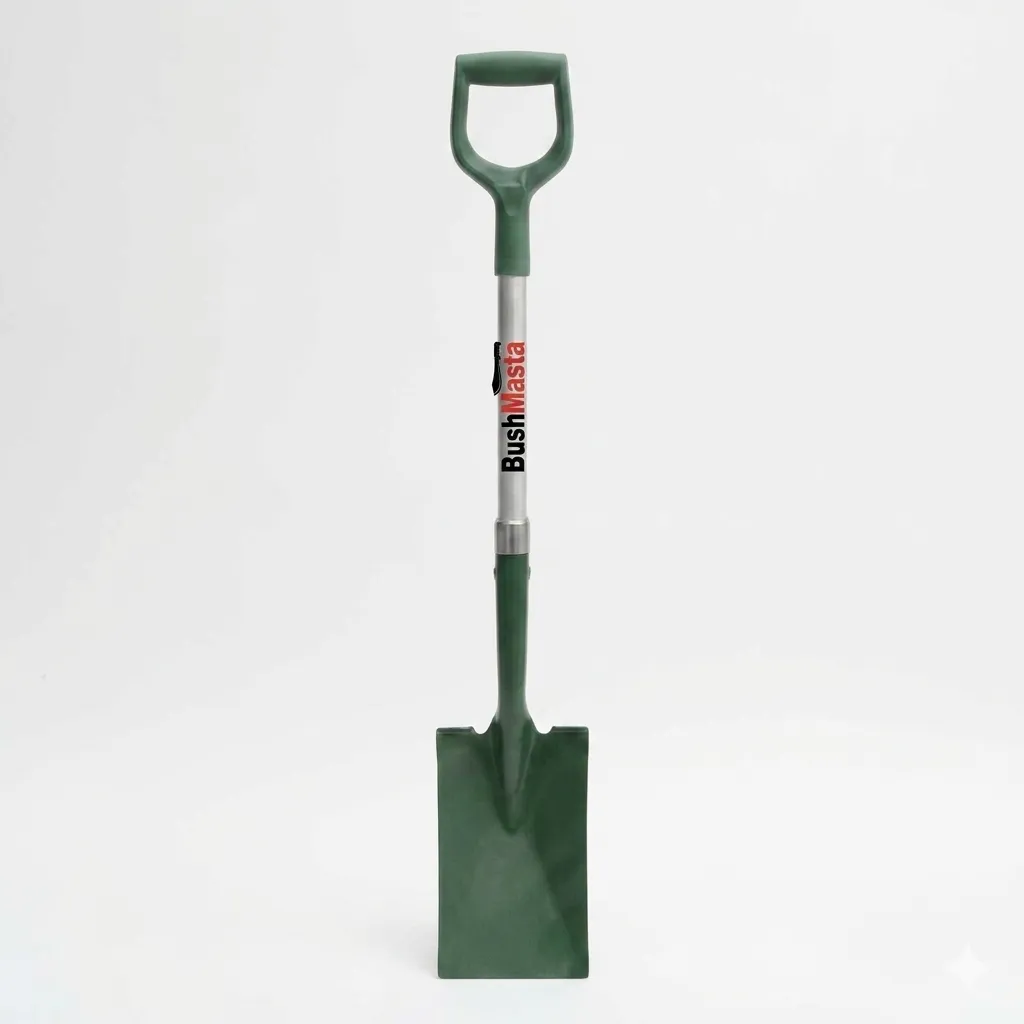 Bushmasta Spade Head 1kg Fibreglass Handle, U Grip Green 106cm - JN6669
