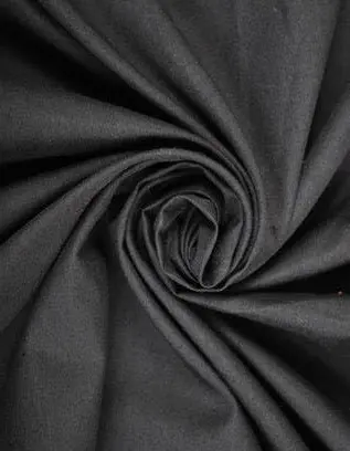 Fabric Plain Peach Skin 44" Black