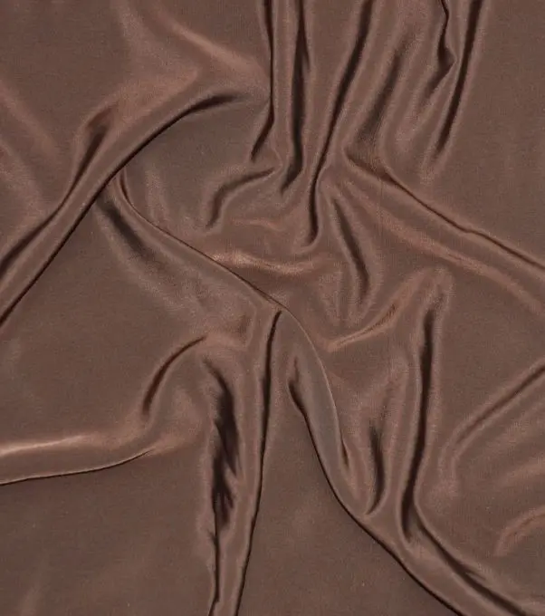 [FC4092] Fabric Plain Peach Skin 44" Brown 98
