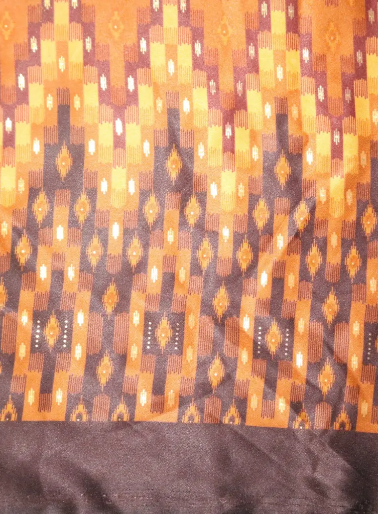 [FC5446] Fabric Printed Polyster Gold 44' D#001795