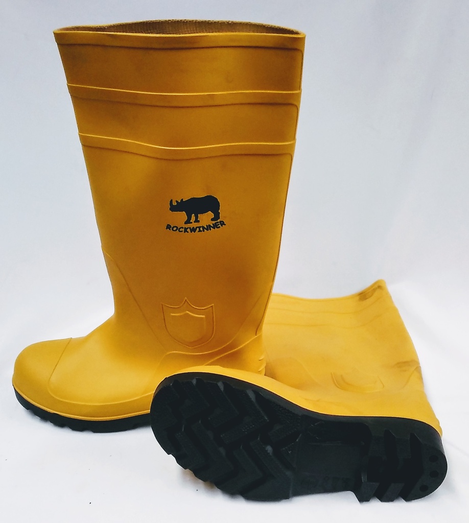 [SW0075]  Gumboot  Rockwinner Safety Yel Sz6