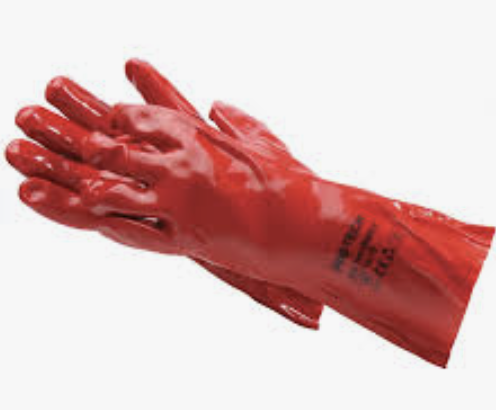 Gloves Chemical PVC Red 35cm