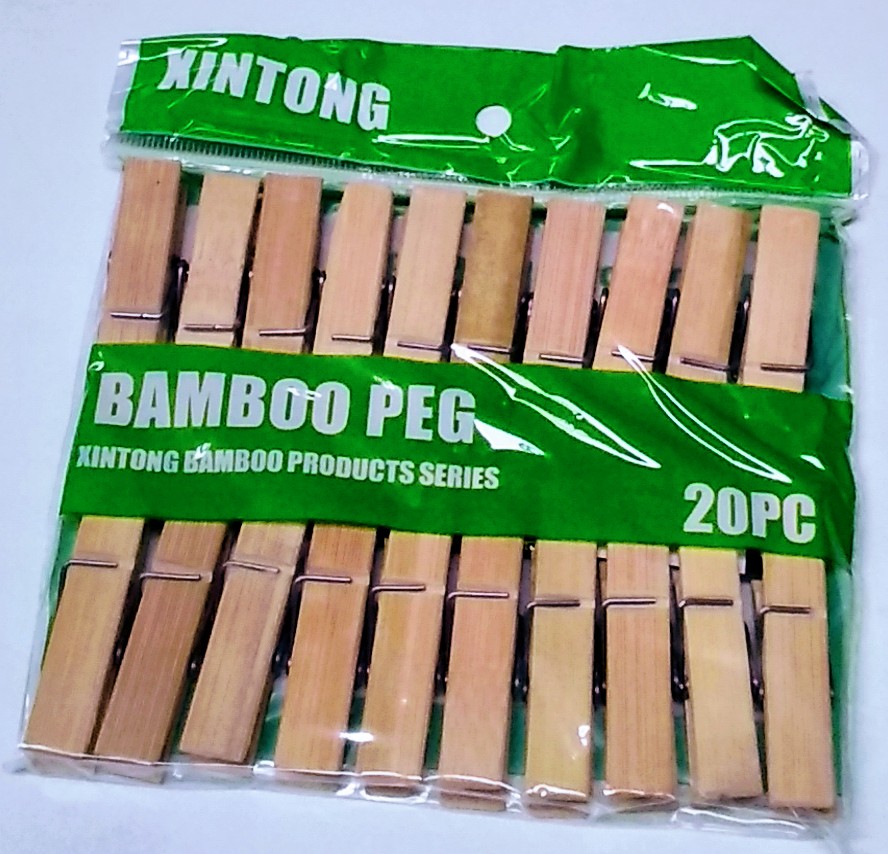 Pegs Clothes Bamboo 20pk