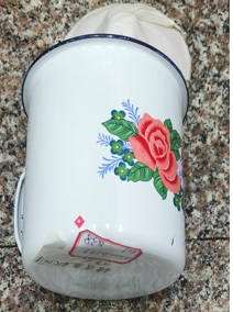 [VI4590] Mug Enamel 9cm W/Deco
