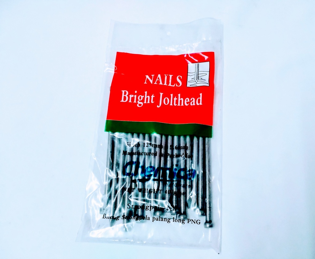 Nail Jolt Head Bright 5" 400g