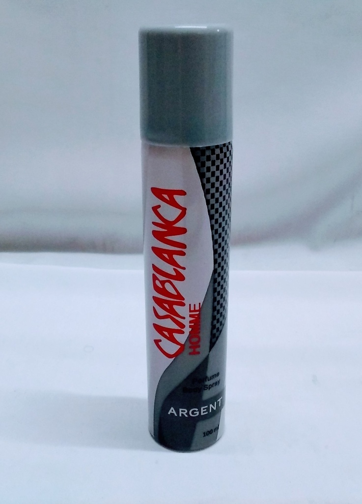 [BC0032] Body Spray Mens Casablanca Argent 100ml