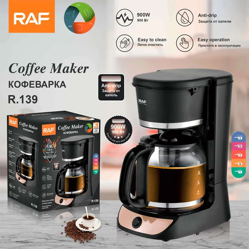 RAF Drip Coffee Machine 800W available from Chemica in Papua New Guinea